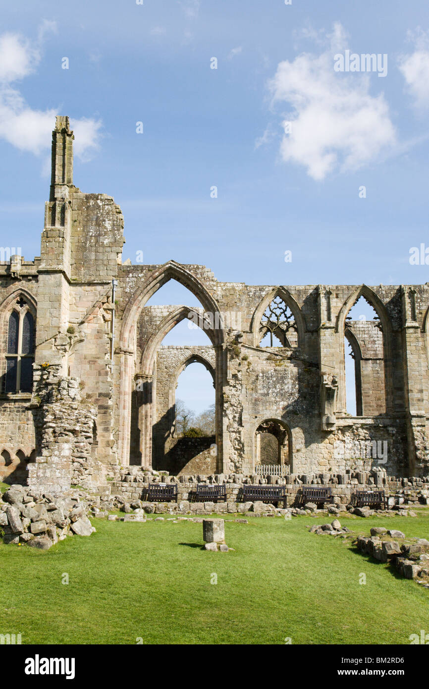 The historic ruins of 'Bolton Abbey', Wharfedale, Yorkshire, England. Stock Photo