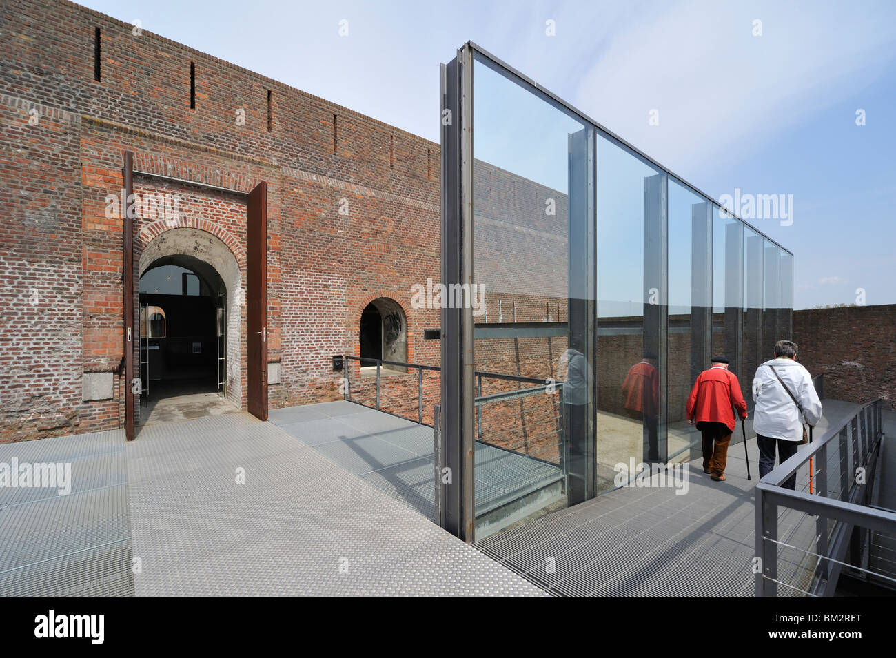 Tourists at the entrance of the Fort Napoleon at Ostend, Belgium Stock ...