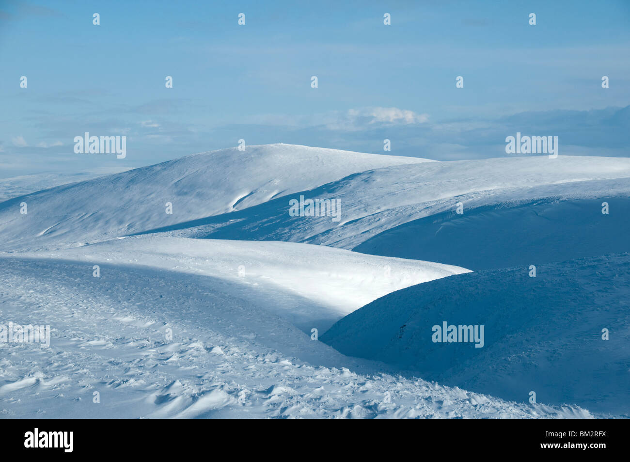 High Pike from Great Sca fell in the Caldbeck Fells in winter, Lake District, Cumbria, England, UK Stock Photo