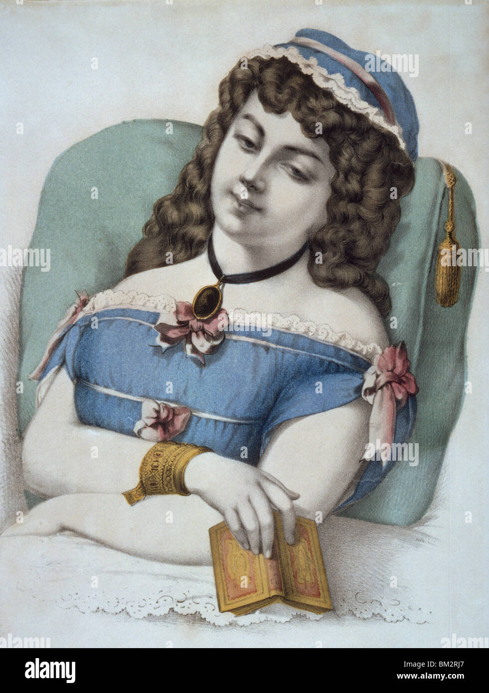 Beautiful Dreamer, Currier and Ives, lithograph, 1857-1907, U.S.A., Washington, D.C., Library of Congress Stock Photo