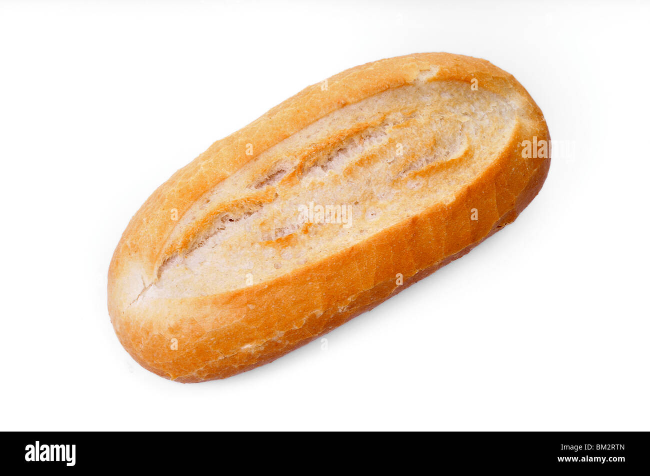 Bread roll isolated on white Stock Photo