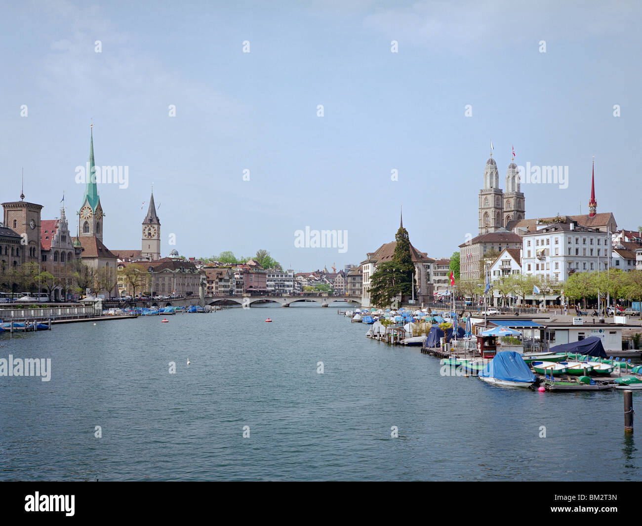 Zurich: Limmat and downtown Stock Photo - Alamy