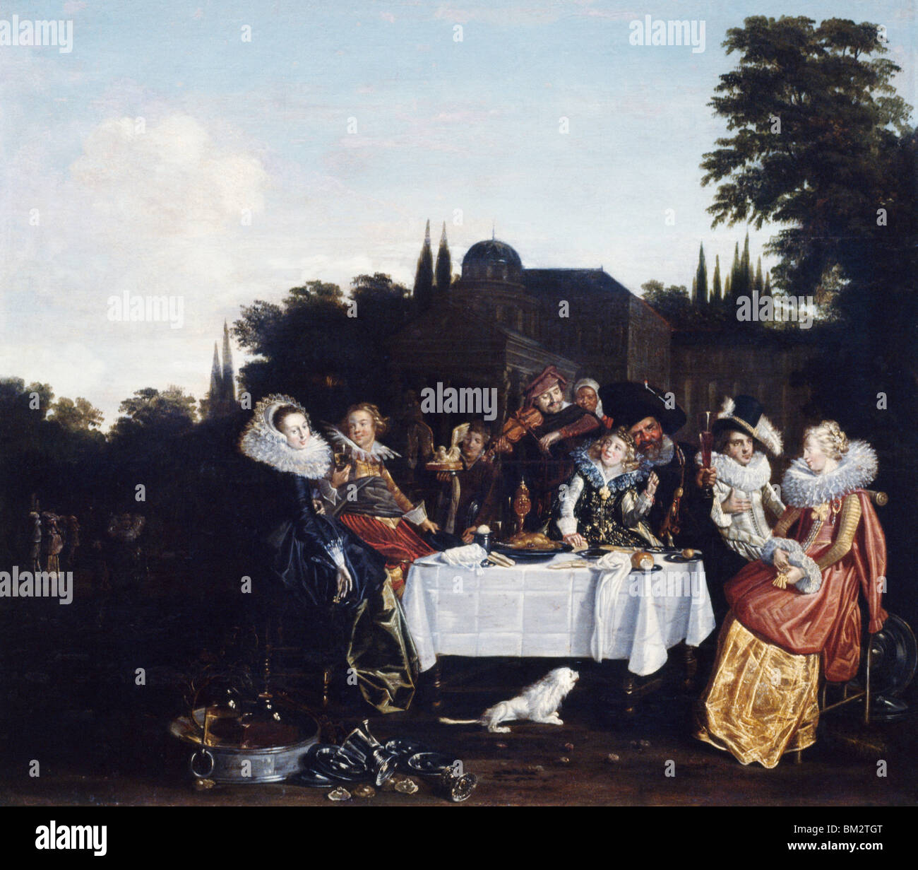 Rural Festival by Dirck Hals, (1591-1656) Stock Photo