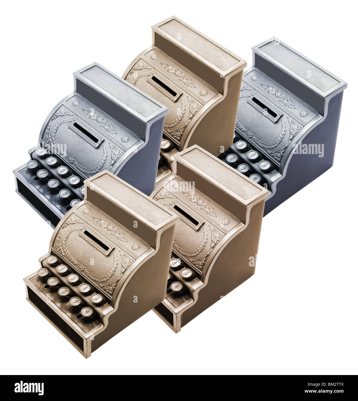 Miniature Cash Registers Stock Photo Alamy