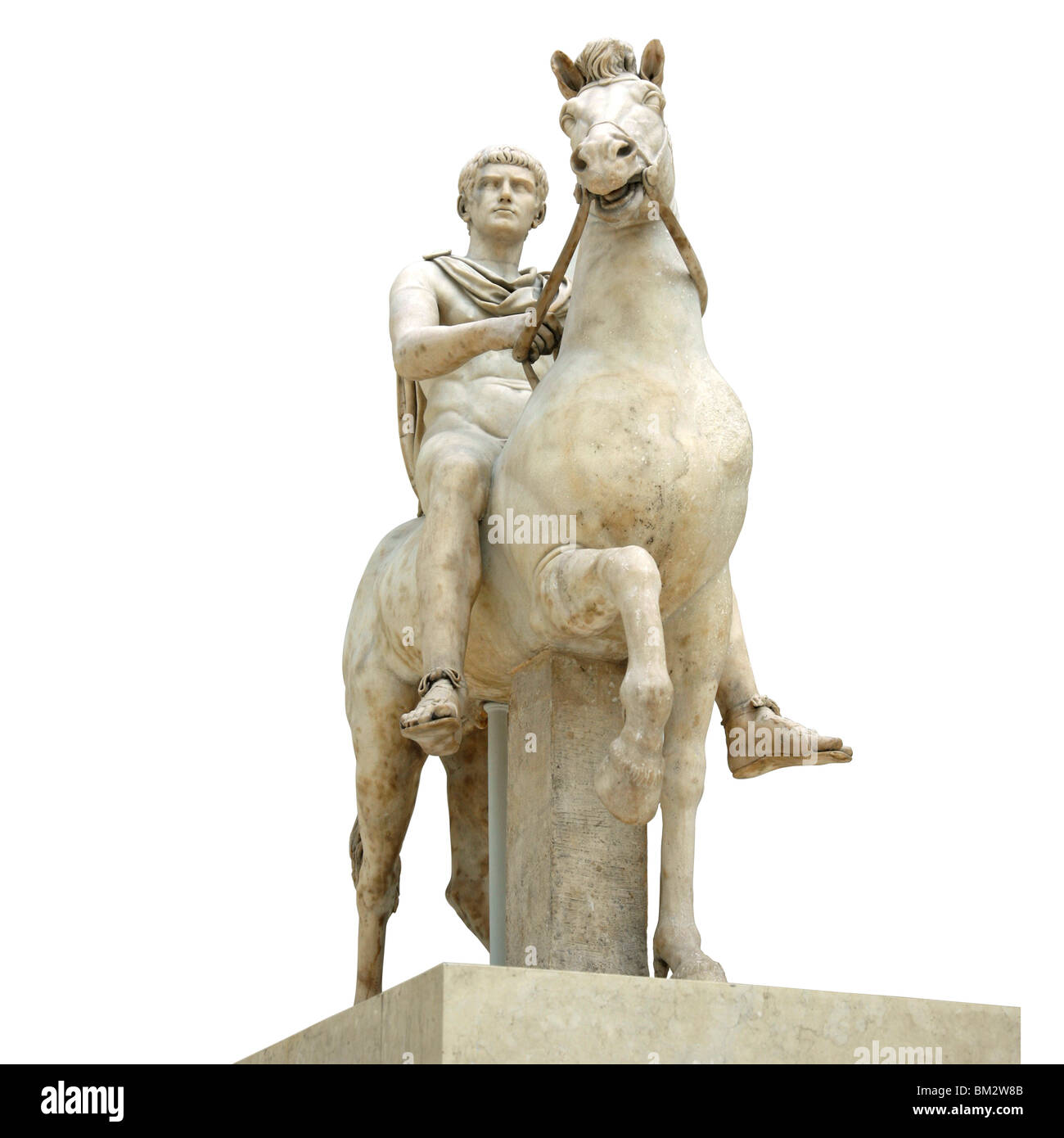 Marble Statue of Youth on Horseback British Museum Stock Photo Alamy