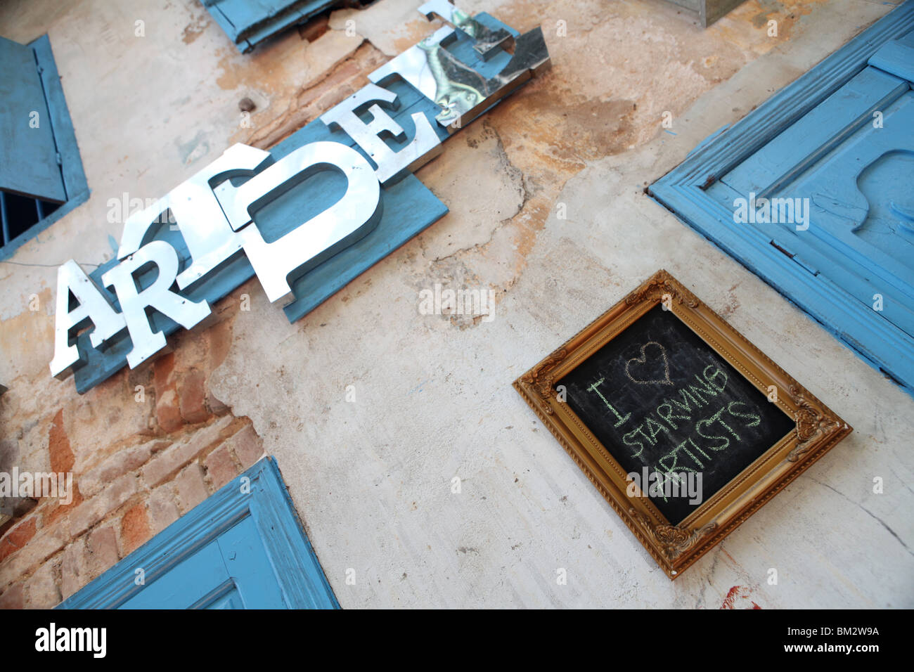 The Art Deli in The Alley, a bohemian area of central Siem Reap in Cambodia. Stock Photo