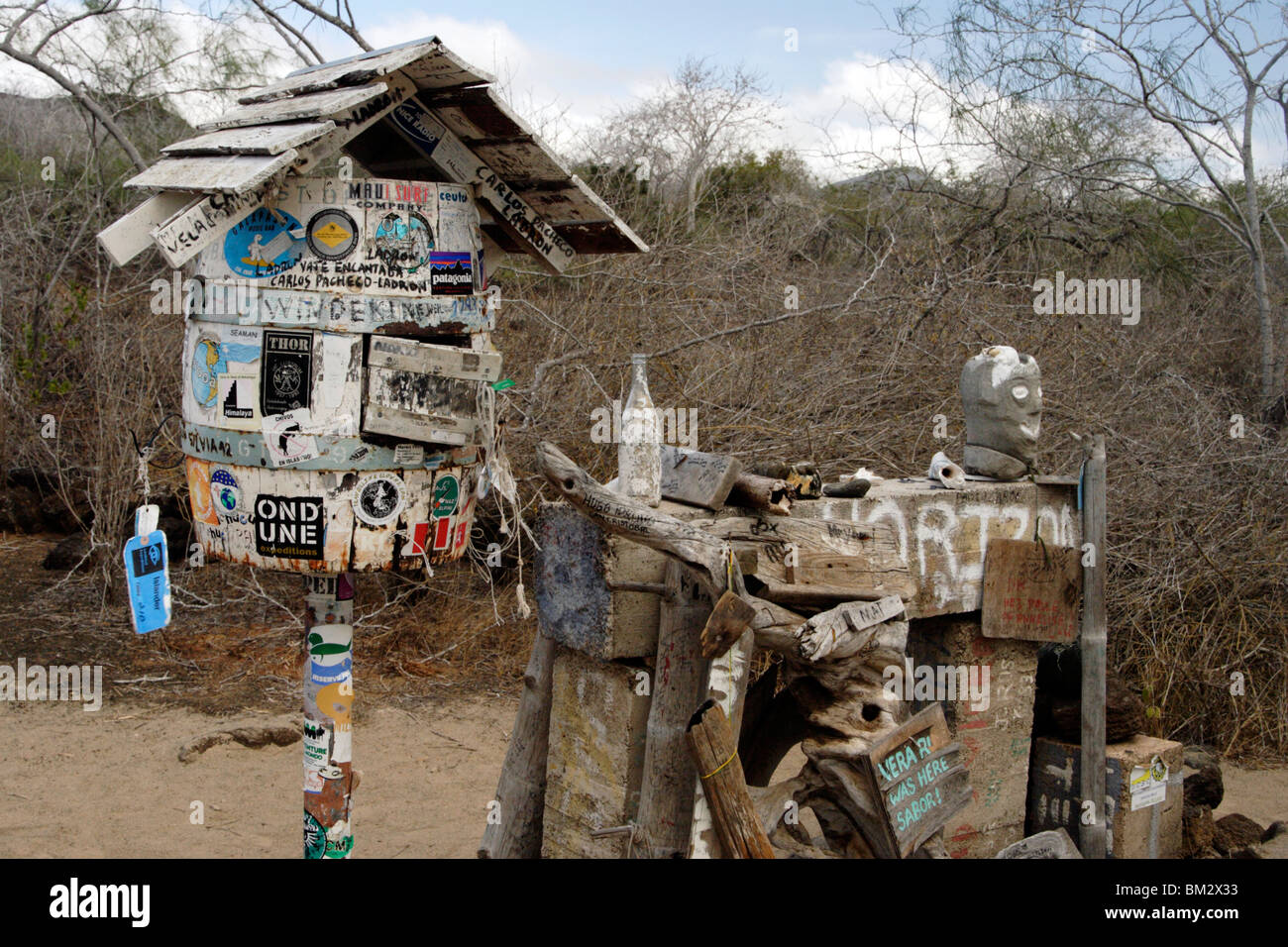 "Post Office Box", "Post Office Bay", Floreana Island, Galapagos Islands, Ecuador, "South