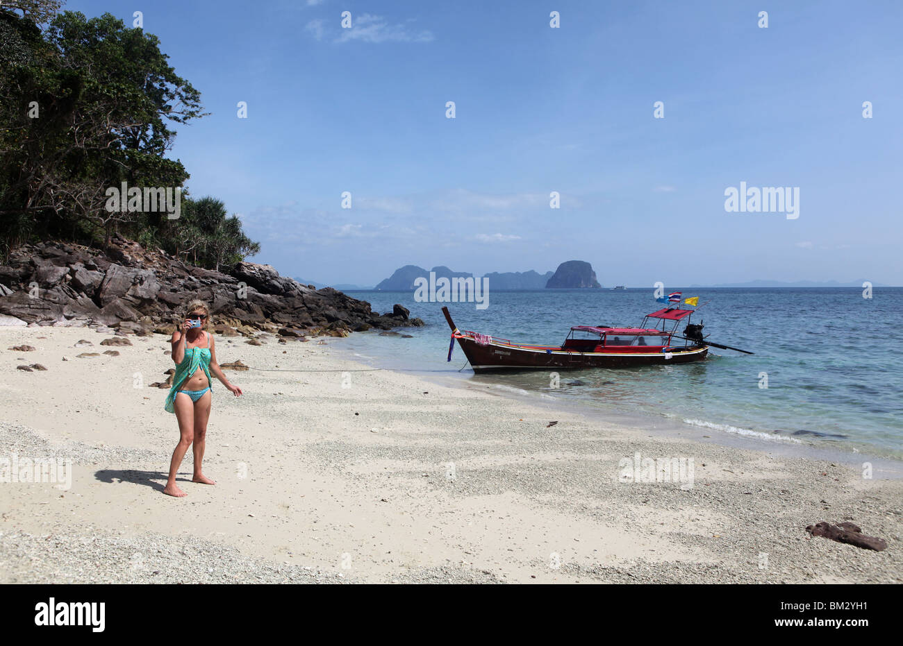 Ko Hai, a small out lying island off Ko Lanta in Krabi Province, Thailand. Stock Photo