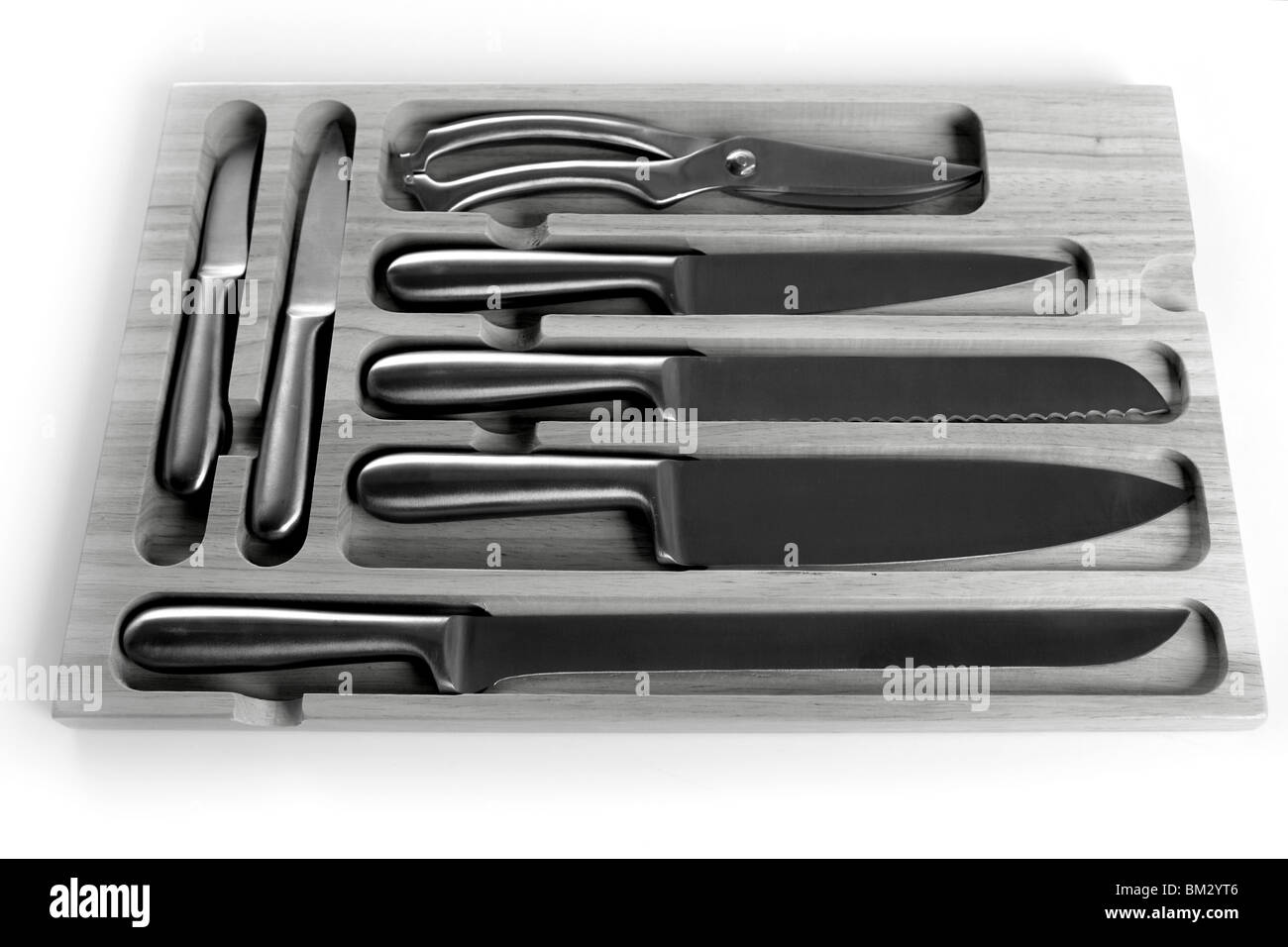 Stainless steel knifes kitchen collection. Pretty dangerous sharped set