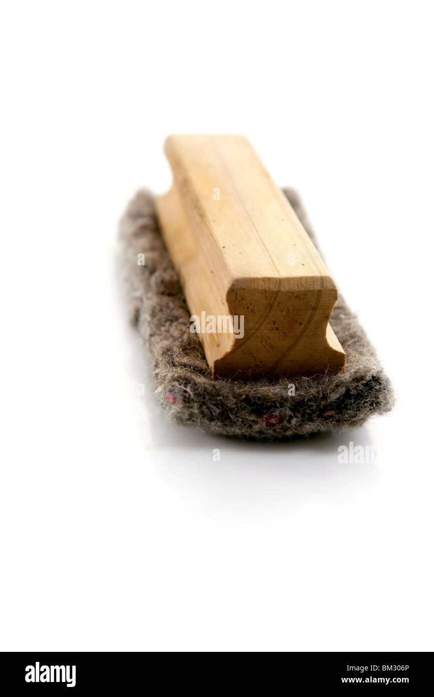 Blackboard eraser isolated over white background Stock Photo Alamy