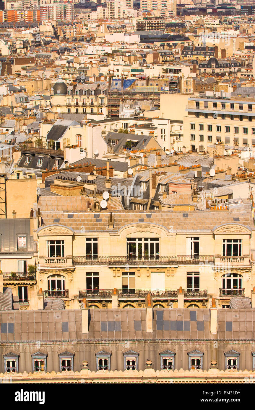 View over the roofs of Paris, France Stock Photo