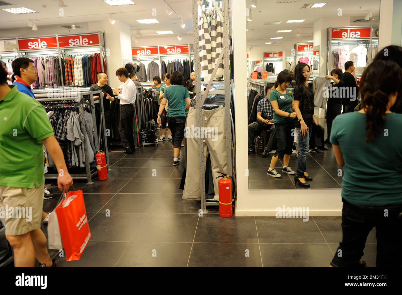 Chinese shopping at an Esprit store at Beijing Scitech Premium Outlet Mall  in Beijing, China. 15-May-2010 Stock Photo - Alamy