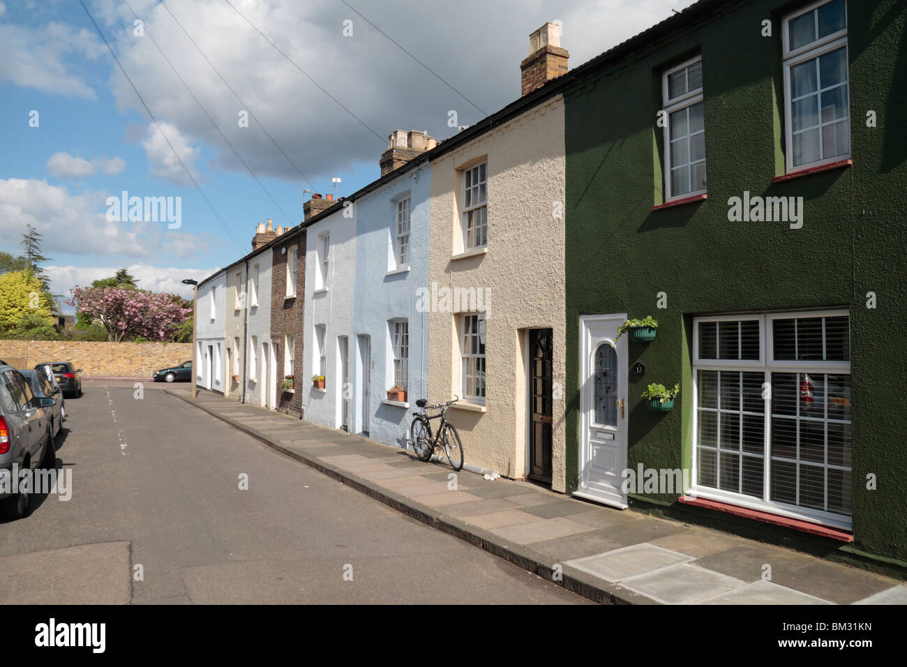 A row of traditional 19th century terraced properties on Denmark Road