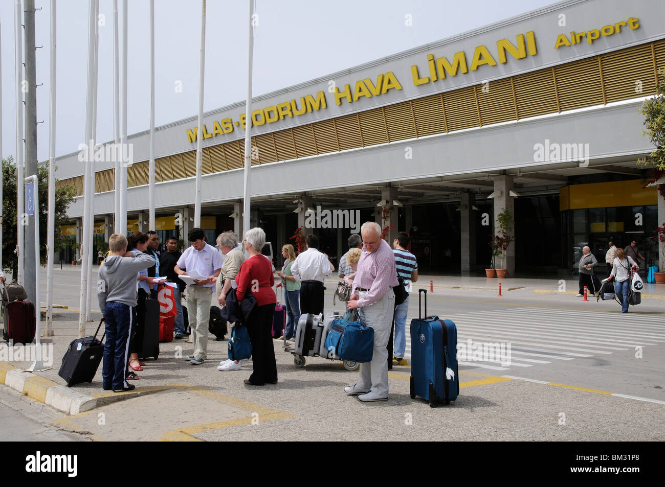Milas Bodrum Hava Limani Airport building exterior in the Agean coastal region of Turkey Stock Photo