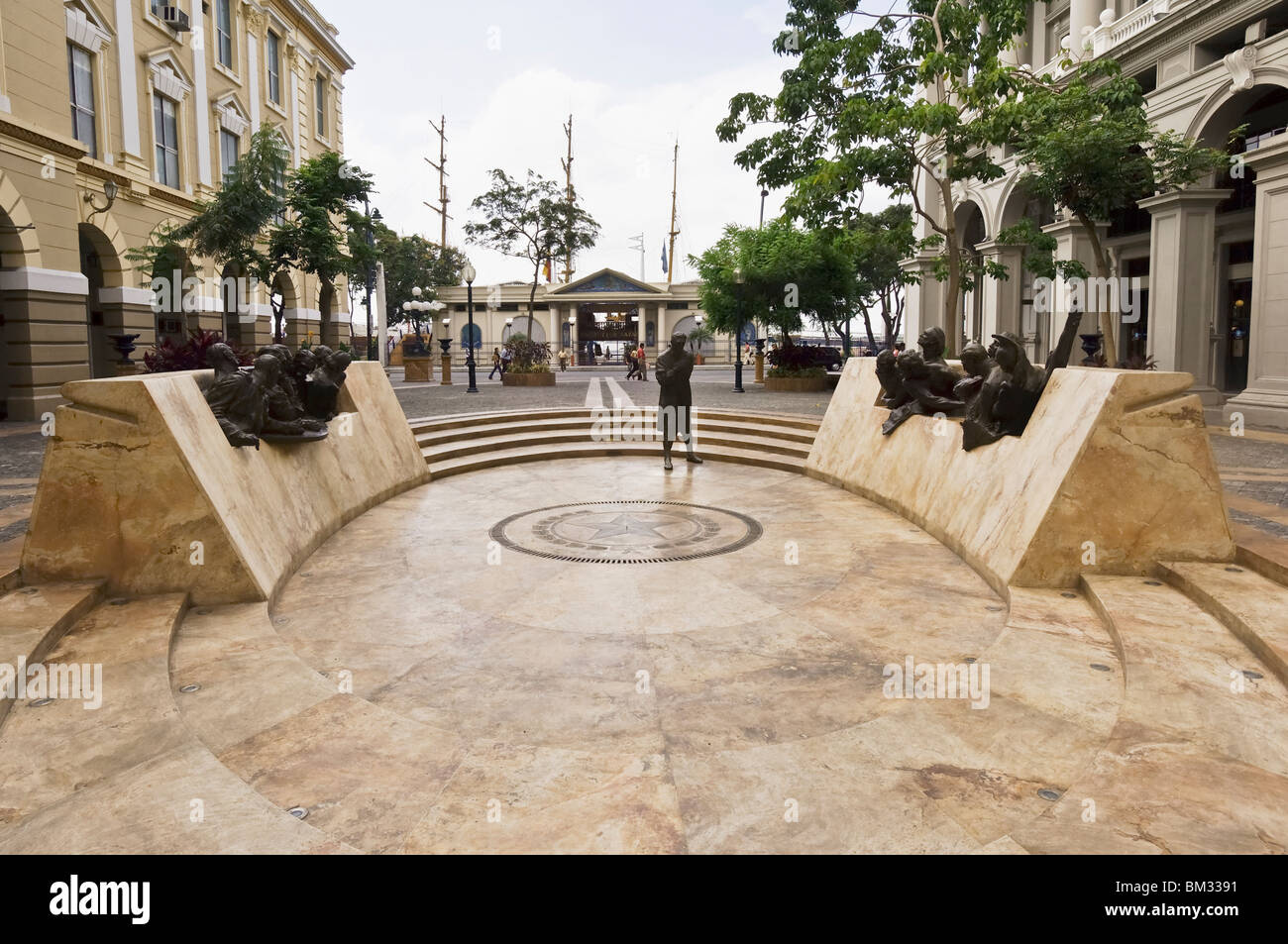 City Hall building, Monument of the Conspirators, Guayaquil, Ecuador Stock Photo