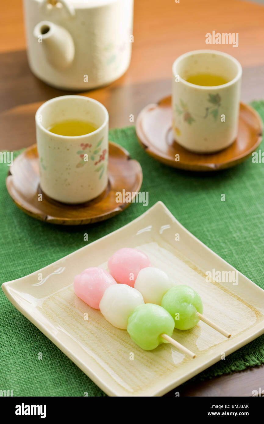 Japanese wagashi dessert Stock Photo