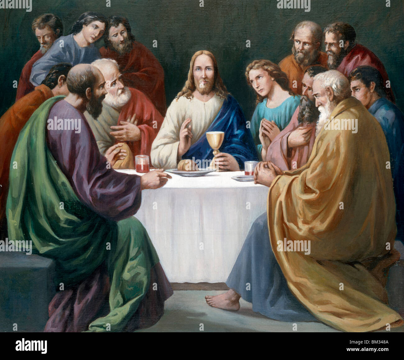 The Last Supper by Hubert Ruland, (1854-1906) Stock Photo