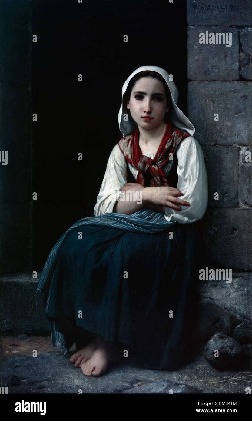 Yvonette by William-Adolphe Bouguereau, oil on canvas, (1825-1905), 1867 Stock Photo