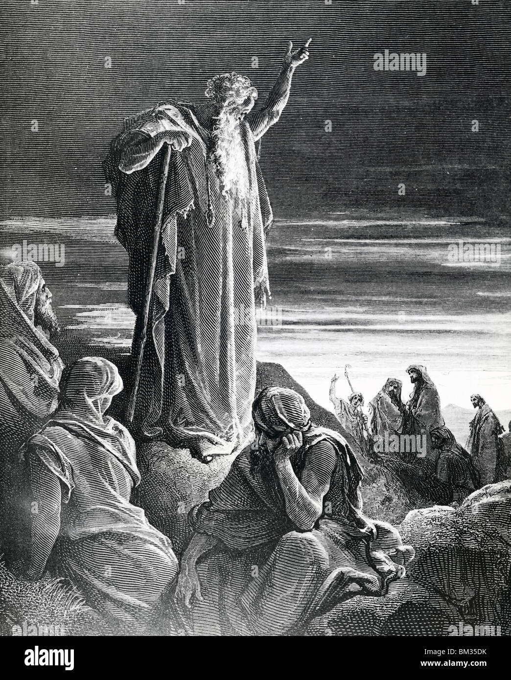 God Appears to Ezekiel, Gustave Dore, illustration, (1832-1883) Stock Photo