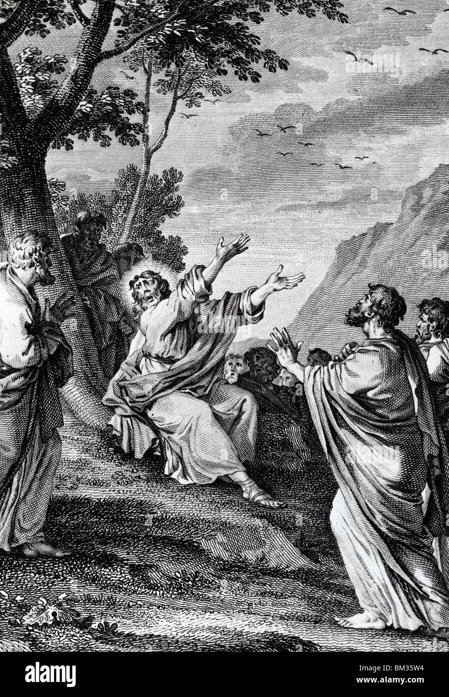 Sermon on Mount by Jean-Michel le Jeune Moreau, print, (1741-1814) Stock Photo