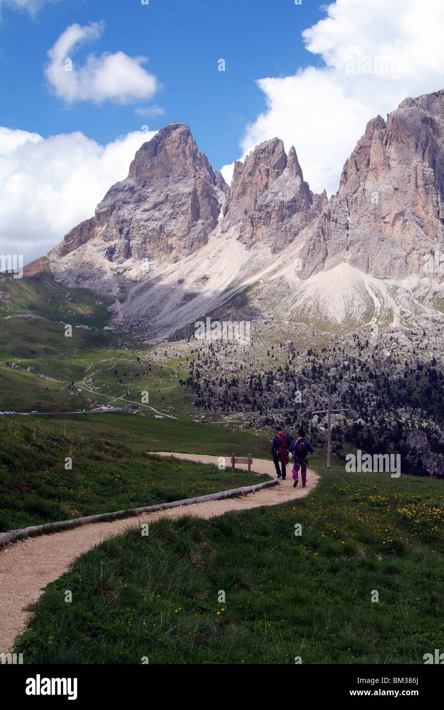 Hiking in the dolomites hi-res stock photography and images - Alamy