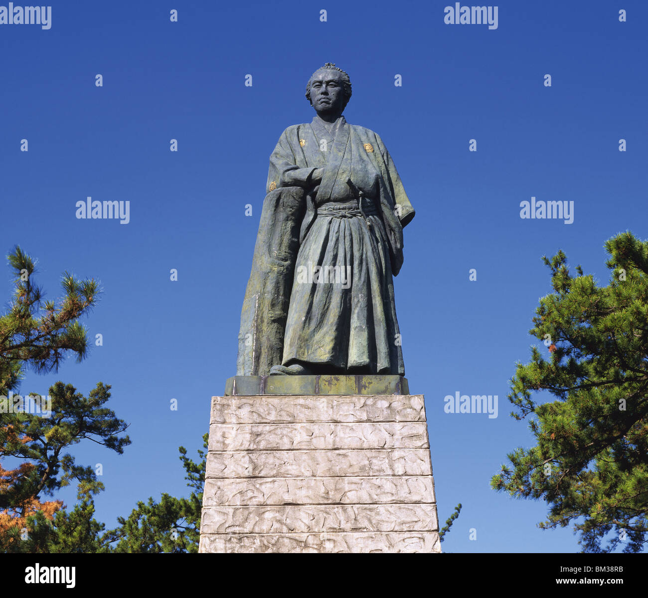 Statue of Ryoma Sakamoto, Kochi city, Kochi prefecture, Japan Stock 