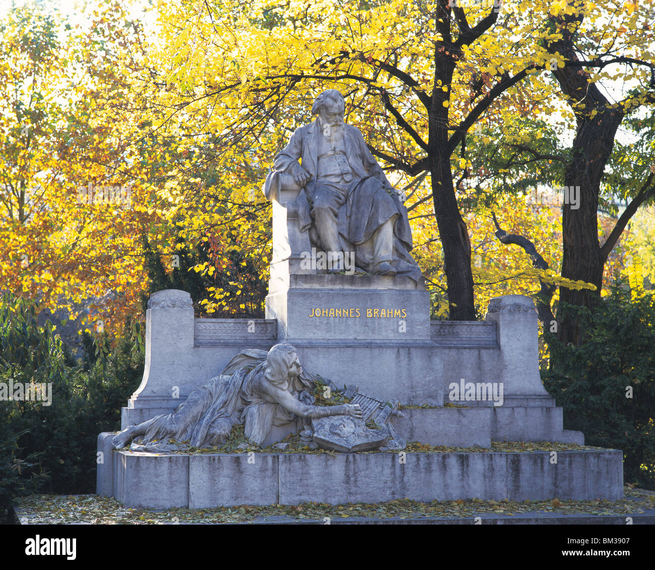 Statue of Johannes Brahms, Vienna, Austria Stock Photo