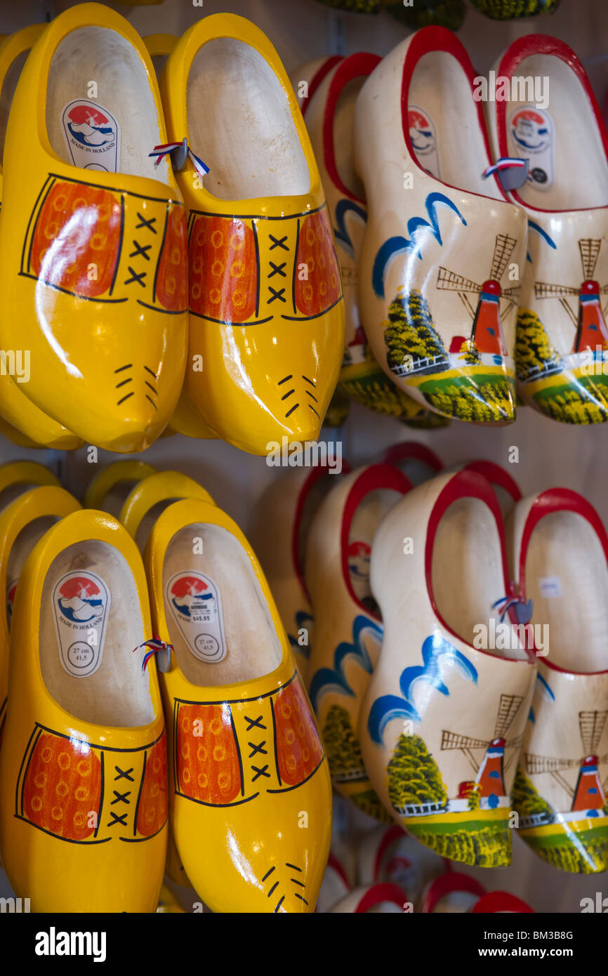 Authentic colorful Dutch wooden shoes Klompen on a display in Holland Michigan Stock Photo Alamy