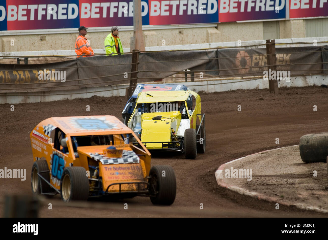 modified style stock cars Stock Photo