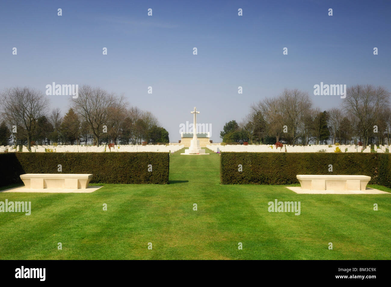Beny-sur-Mer Canadian War Cemetery - Normany, France Stock Photo