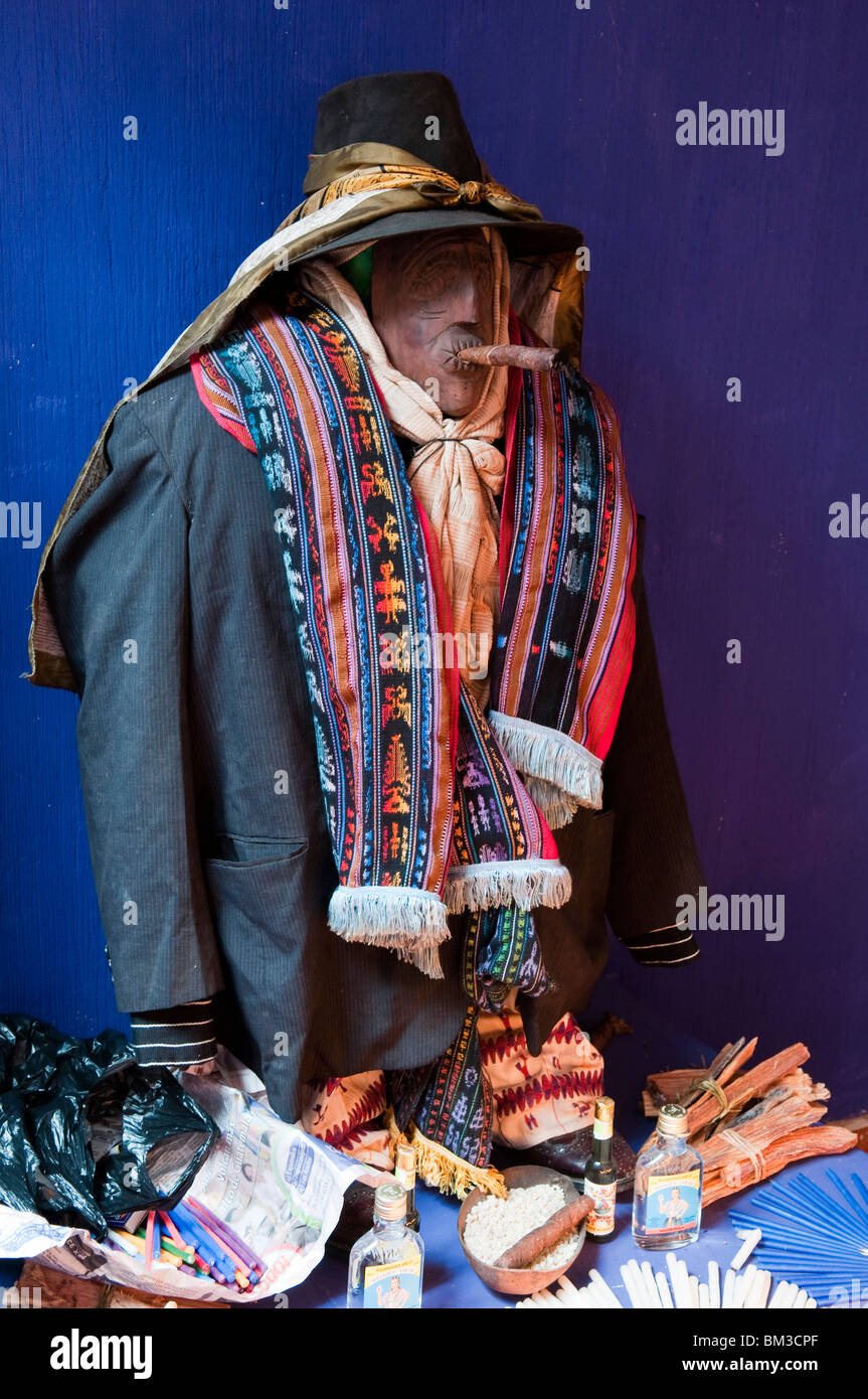 San Simon statue at Santiago museum, Santiago Atitlan, Lake Atitlan