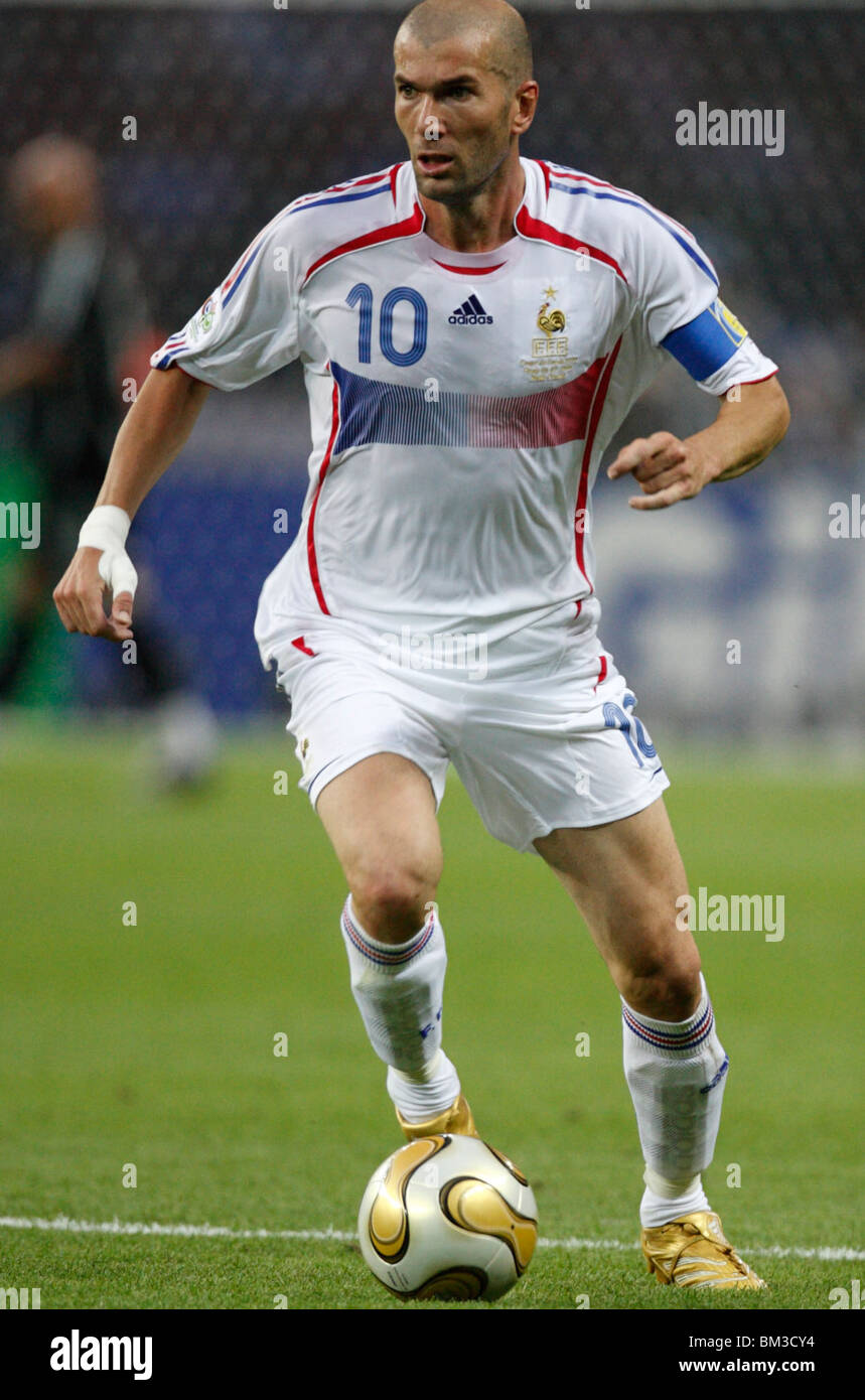 Zinedine Zidane of France in action during the 2006 FIFA World Cup final against Italy July 9, 2006. Stock Photo