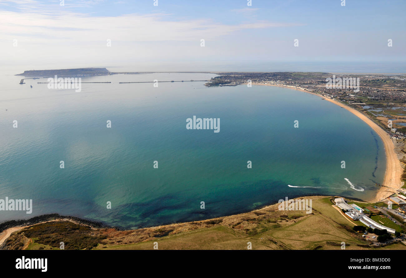 Weymouth coastline with Portland, Dorset, Britain, UK Stock Photo - Alamy
