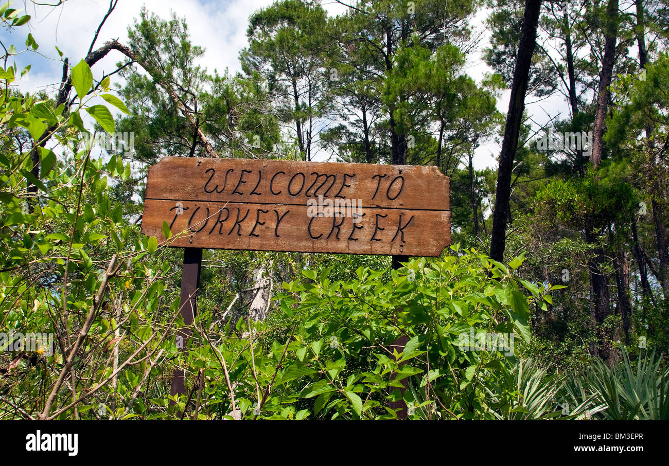 Turkey Creek flows into the Indian River Lagoon at Palm Bay in Florida