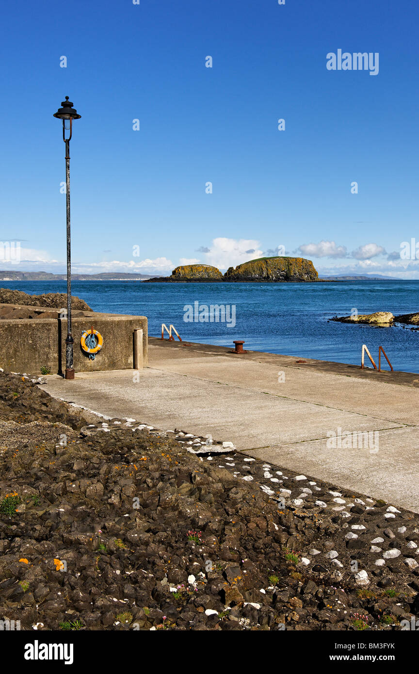 Ballintoy Harbour on the North Antrim coast of Northern Ireland Stock Photo