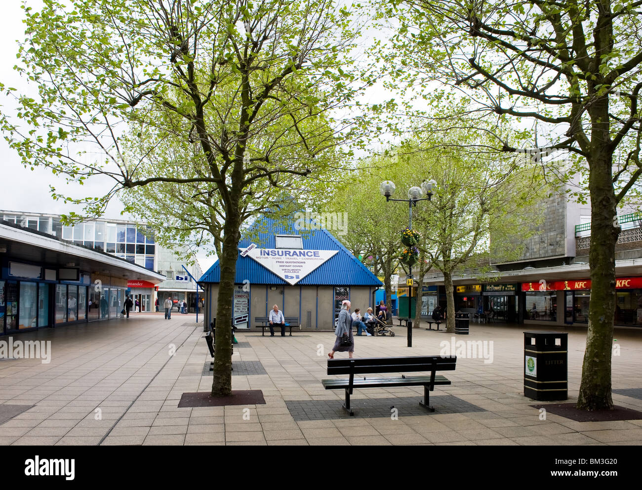 Basildon Town centre in Essex. Photo by Gordon Scammell Stock Photo Alamy