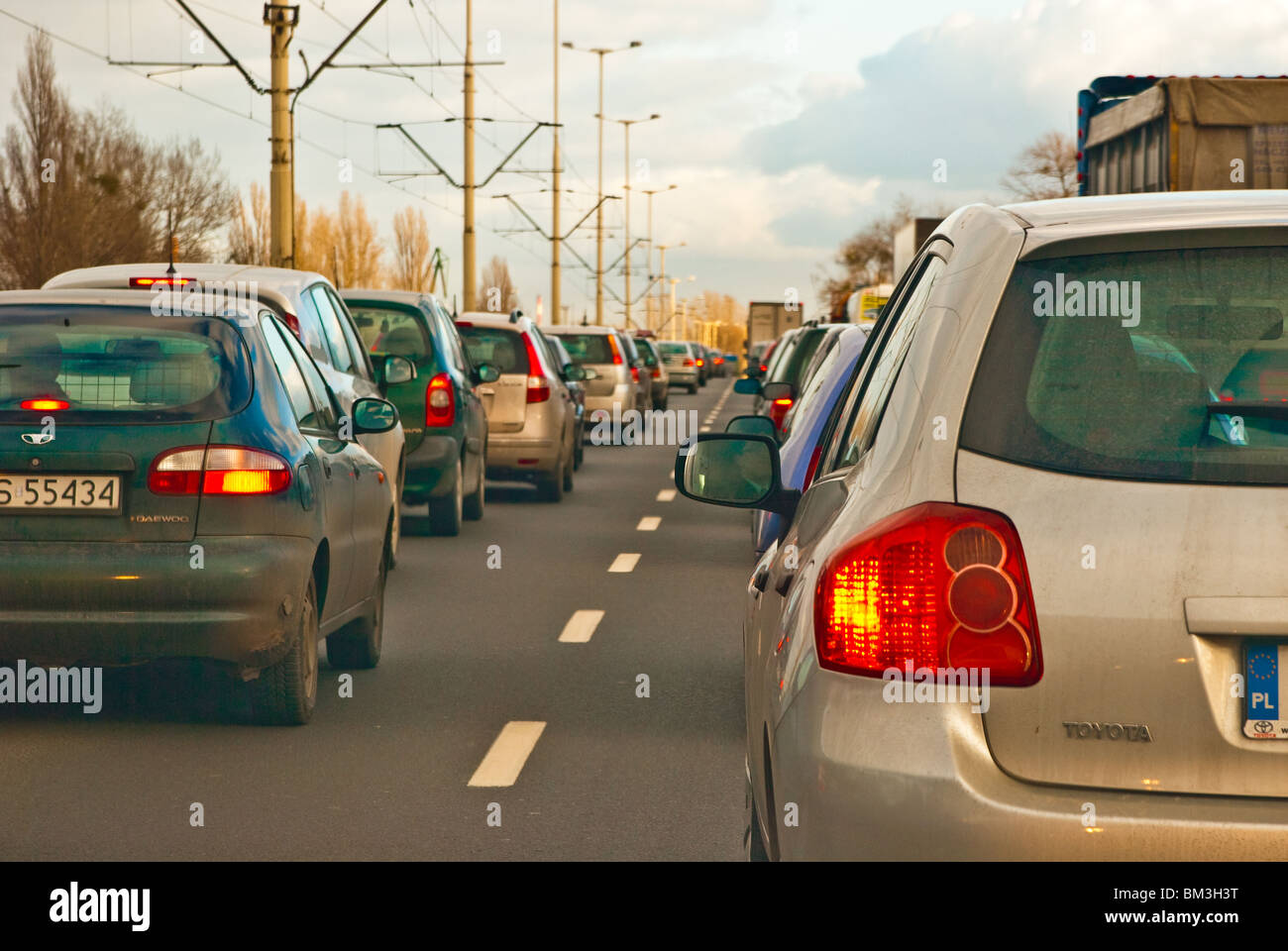 traffic jam in rush hour Stock Photo - Alamy