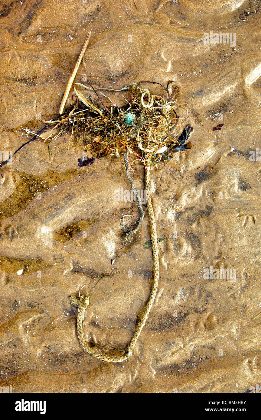 Rubbish washed up on the beach Stock Photo - Alamy