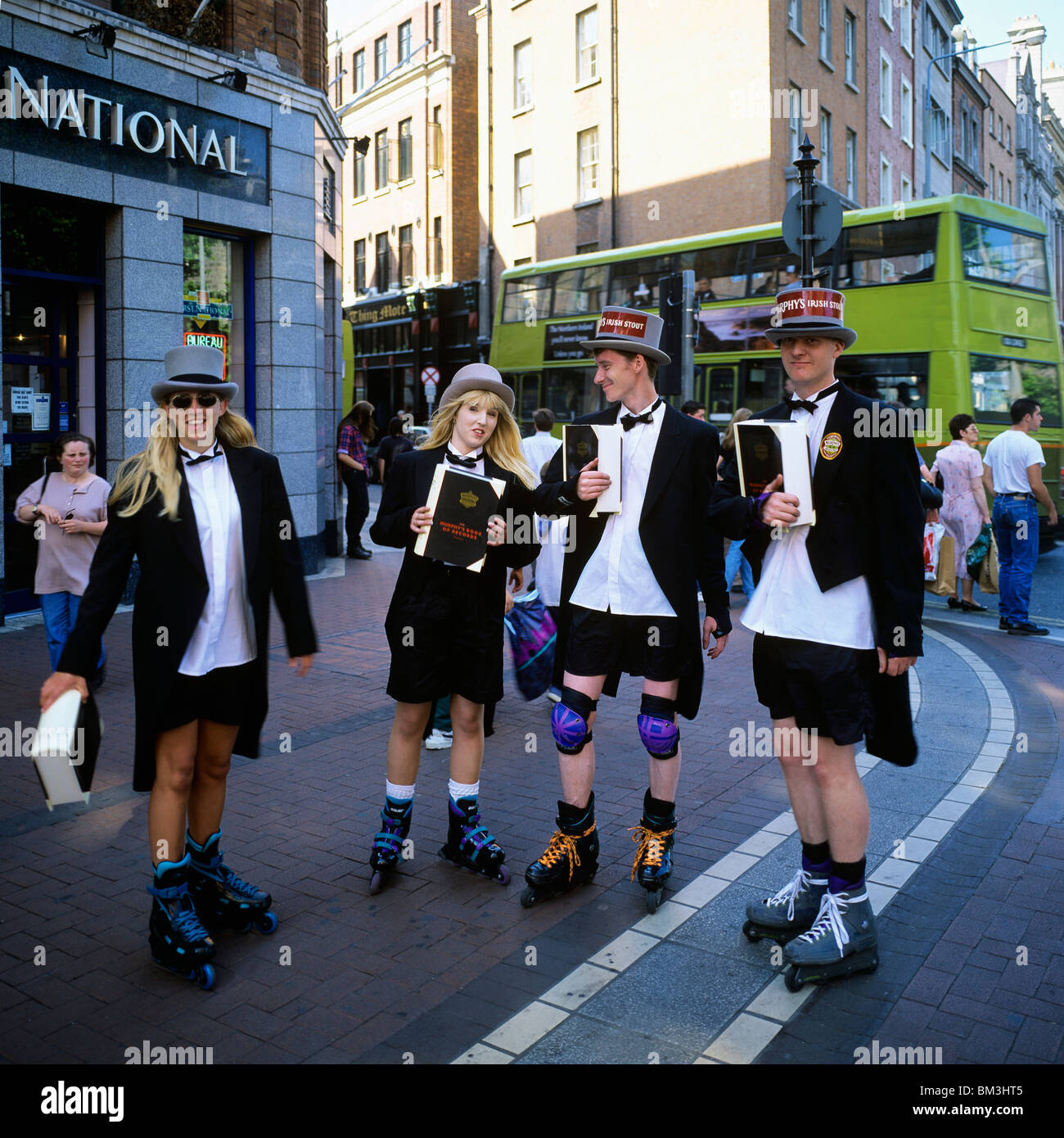 ROLLER SKATING TEAM PROMOTING THE MURPHY'S BOOK OF RECORDS GRAFTON