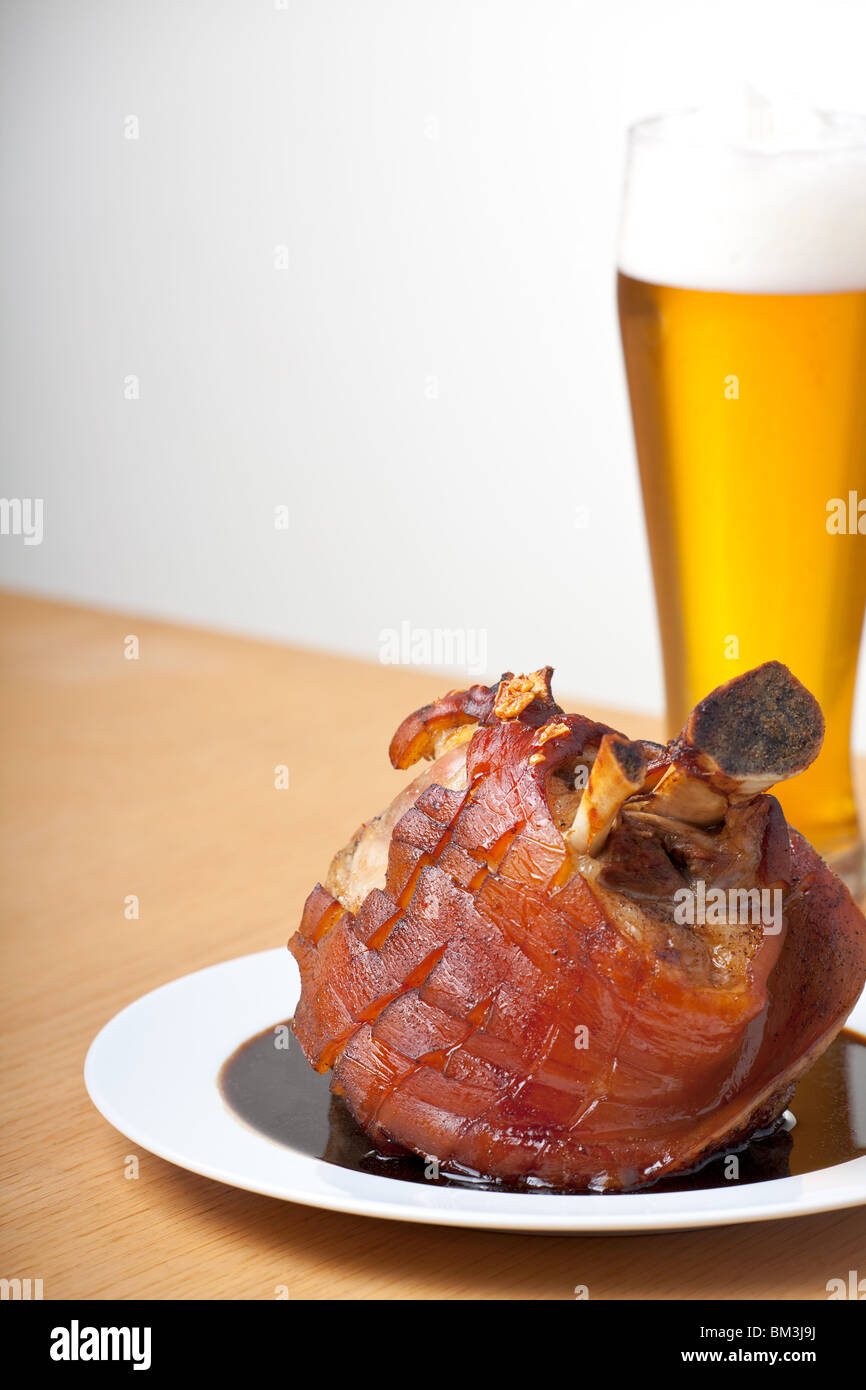 grilled knuckle of pork Stock Photo Alamy