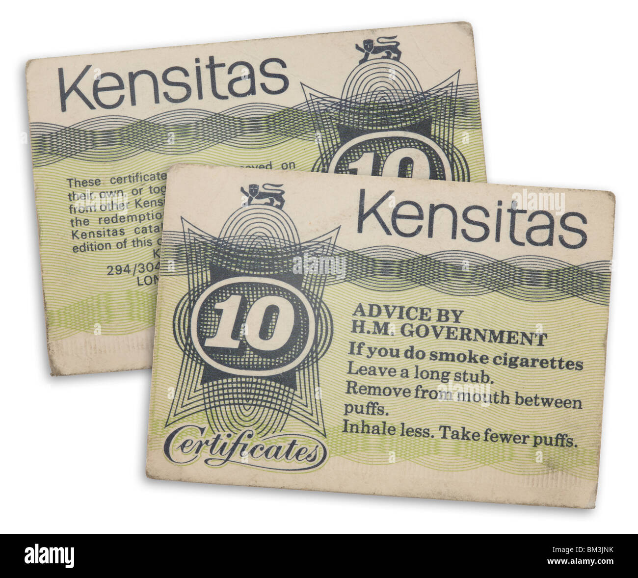 Kensitas Gift Certificates or Coupons. Stock Photo
