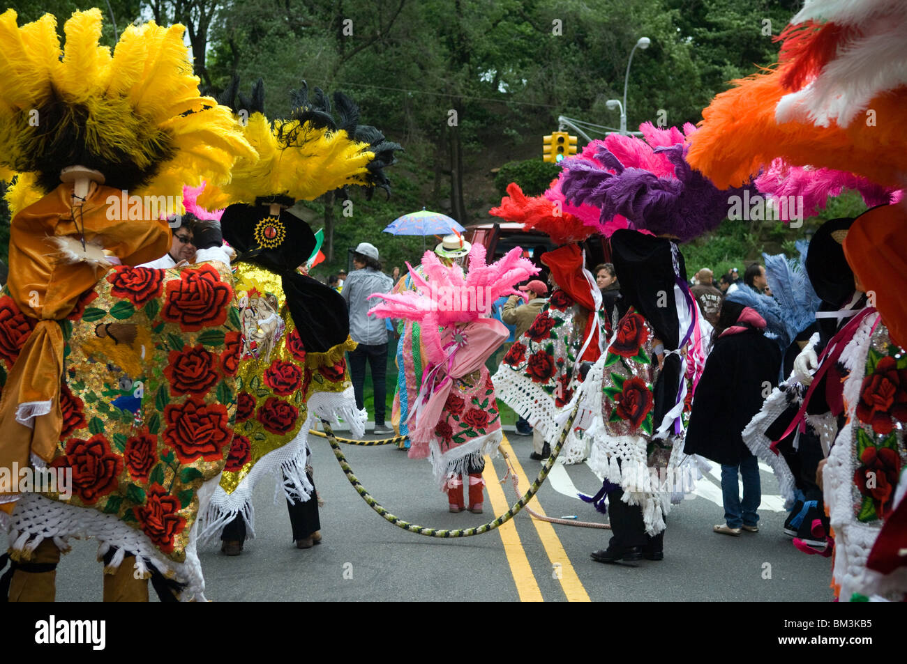 Cinco de Mayo Parade in New York on Central Park West Stock Photo