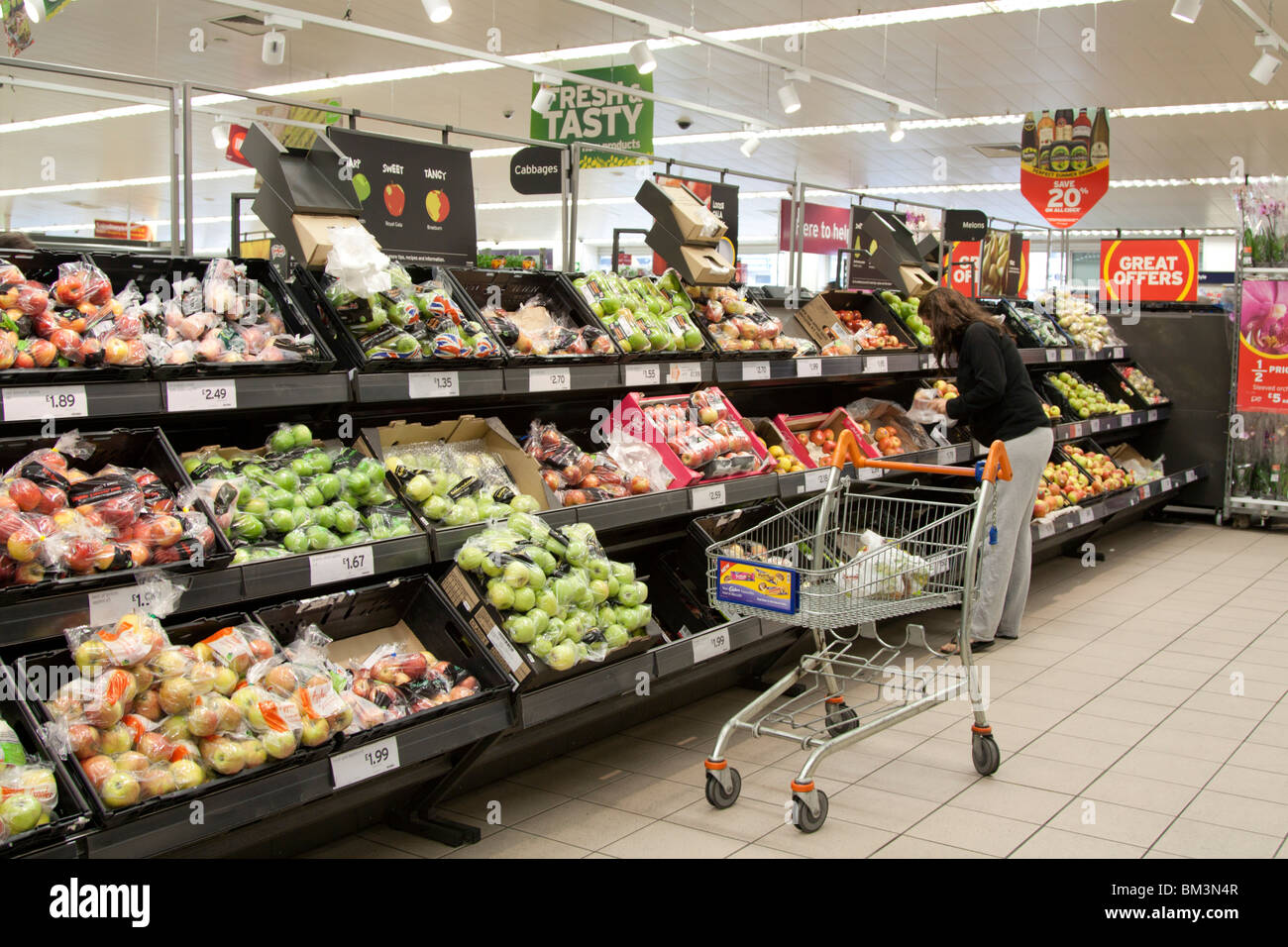 Fruit & Veg Section Sainsburys Superstore Camden Town London
