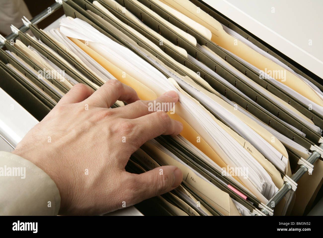 Filing close up shot Stock Photo Alamy