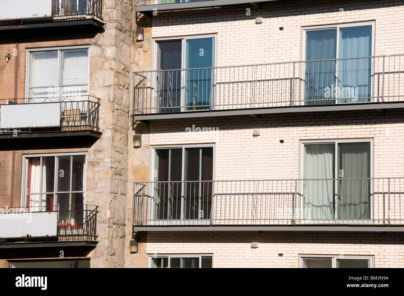 Apartment building Montreal Canada Stock Photo Alamy