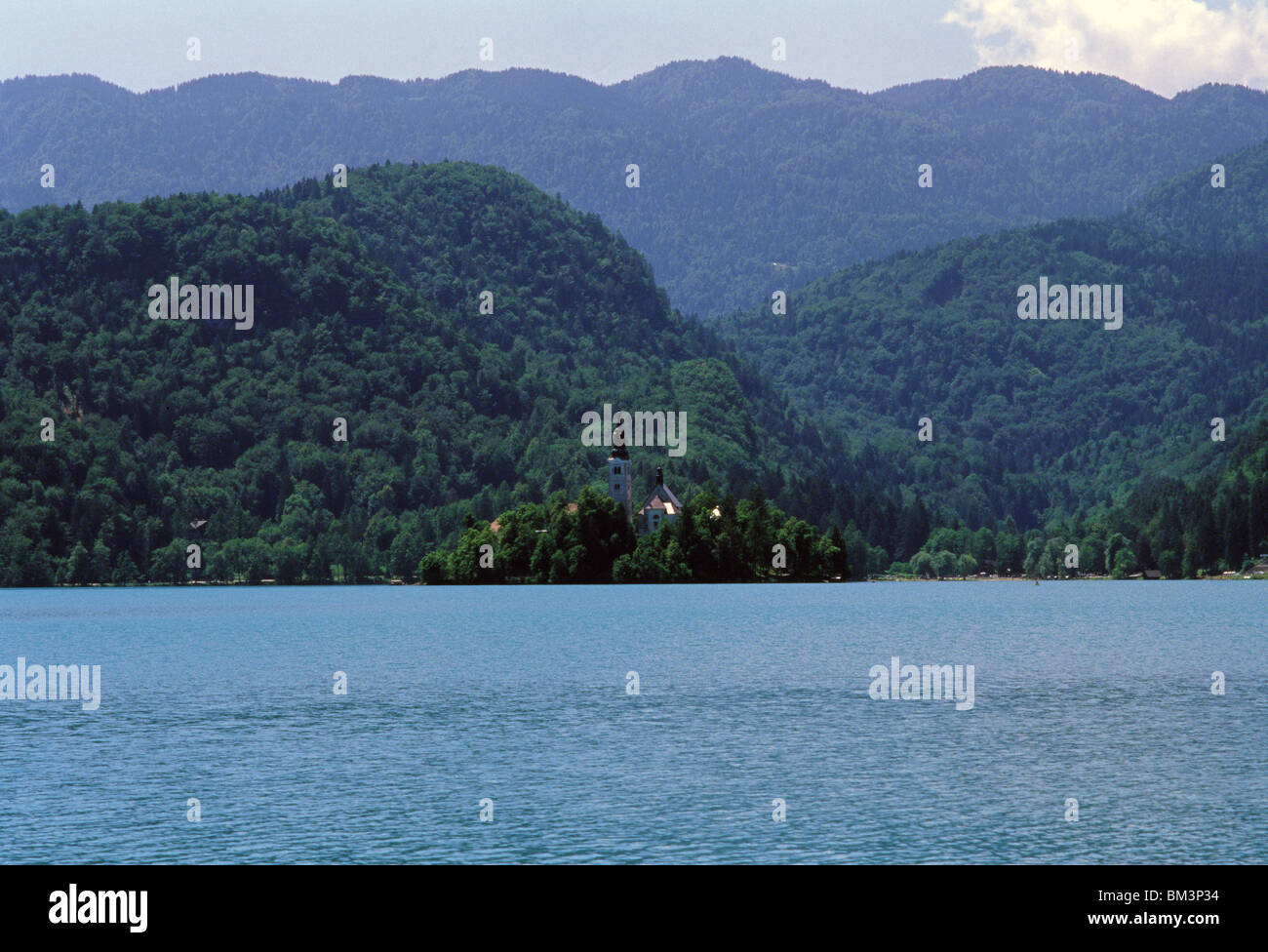 Slovenia, 15 June 2009 -- Lake Bled. Stock Photo