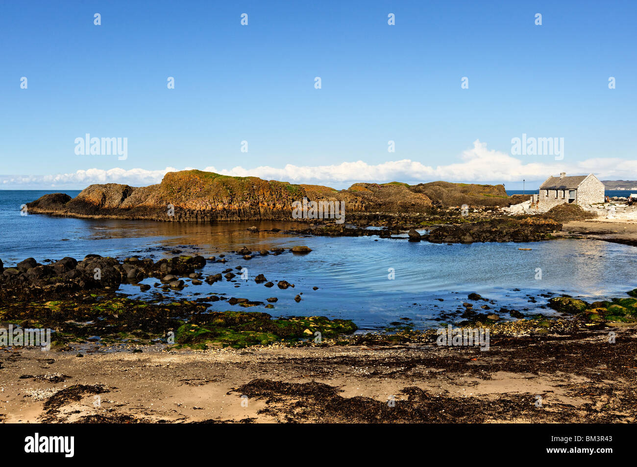 Shoreline at Ballintoy harbour on the North Antrim coast of Northern Ireland Stock Photo
