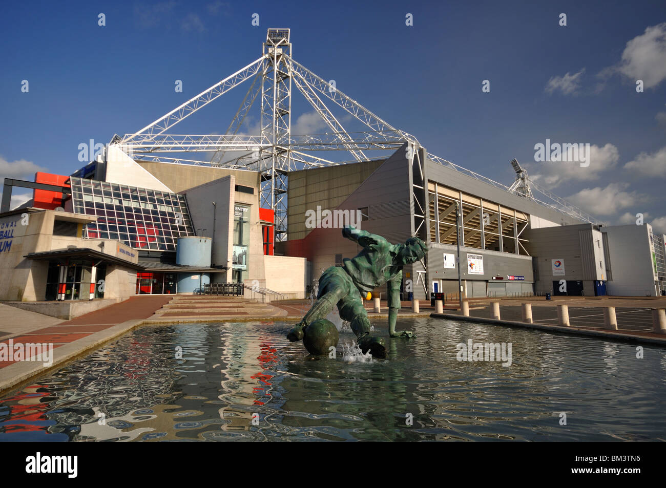 Preston North End Deepdale Stadium with Sir Tom Finney statue Preston