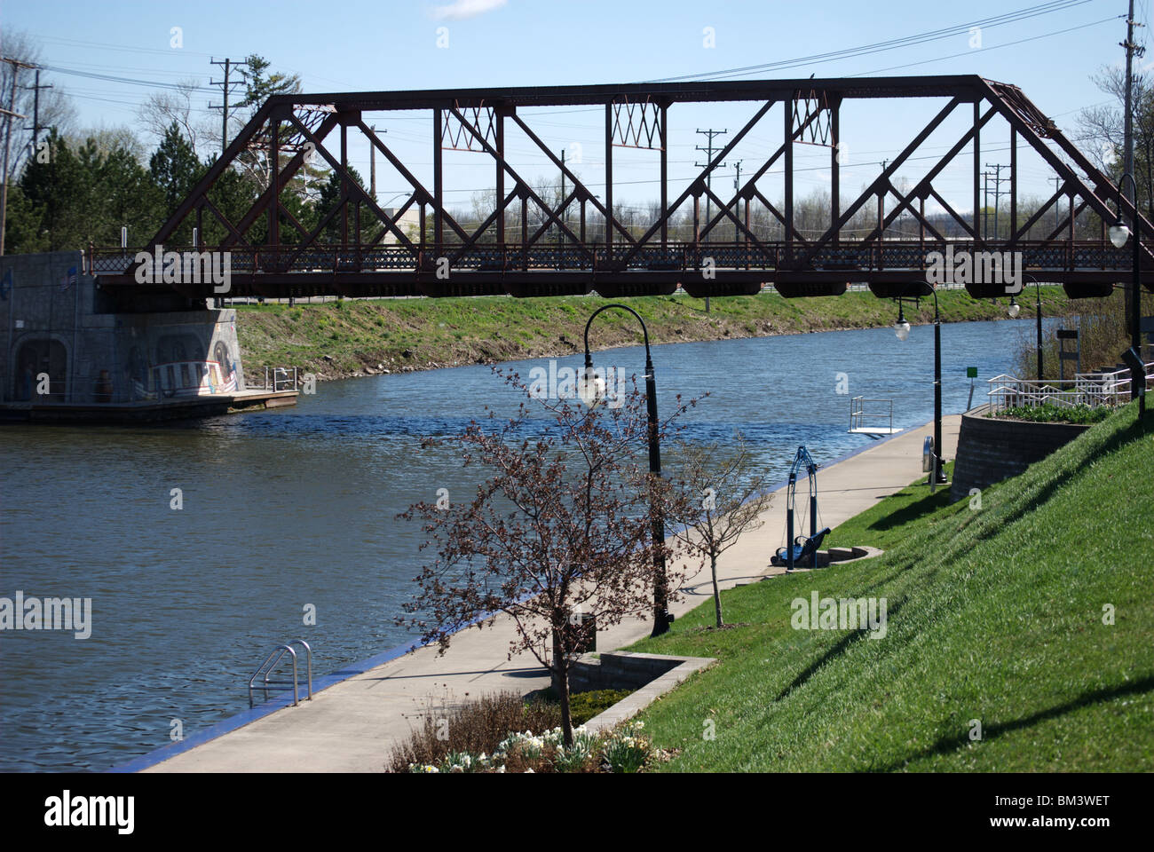 Port of Newark on the Erie Canal New York USA Stock Photo - Alamy