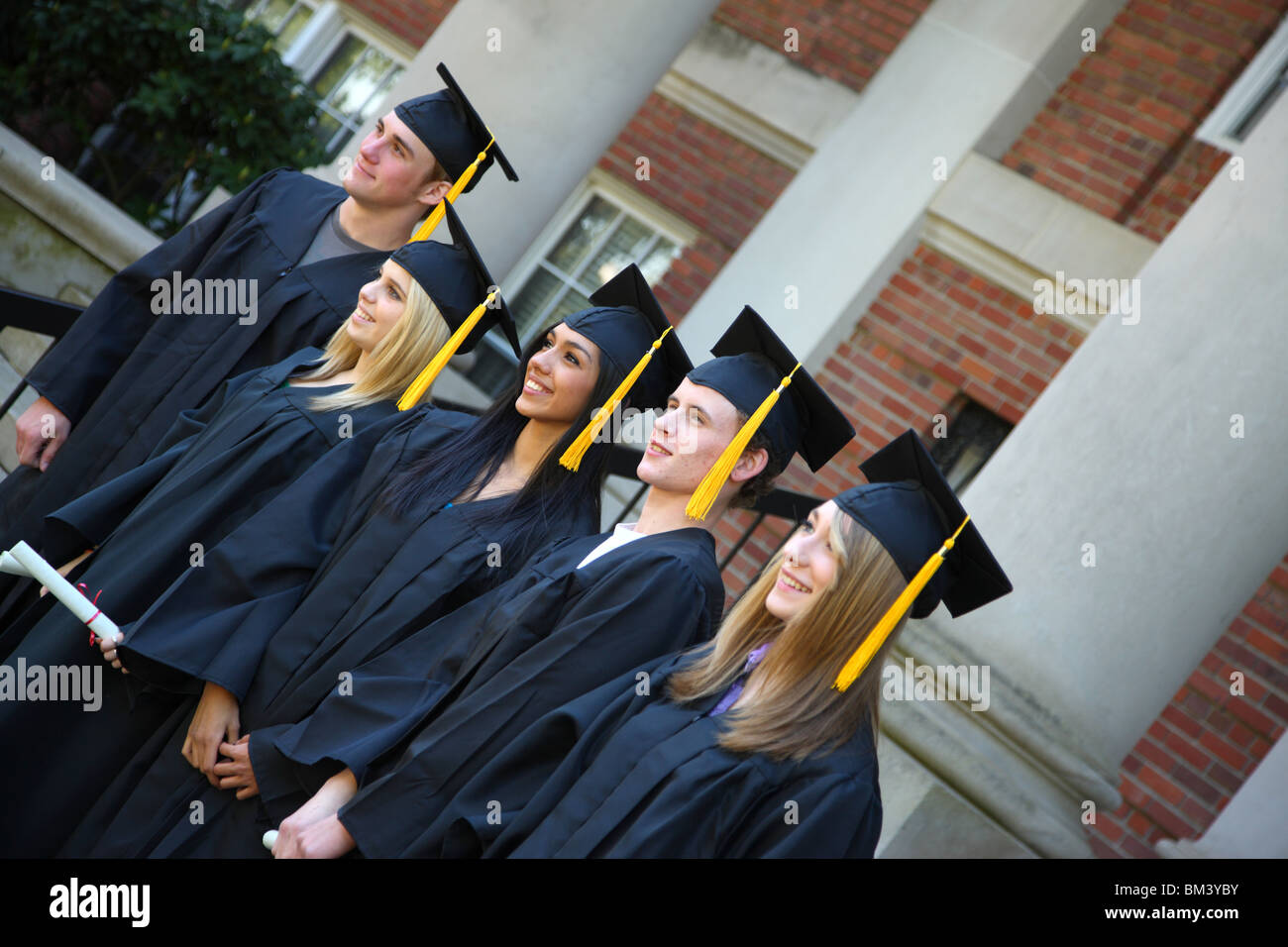 Group of graduates Stock Photo
